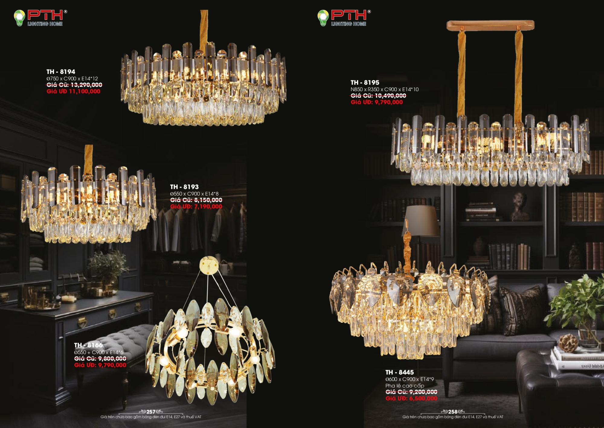 Bảng giá đèn trang trí PTH Lighting Home 2026